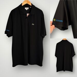 Lacoste Polo Shirt Pique Knit Size XXL US HEALTHTEK Logo Embroidered Corporate